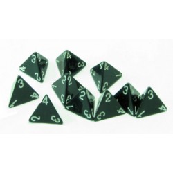 4- Sided Polyhedral Dice, Set of 10