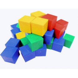 Plastic Cube , 2cm, Set/80